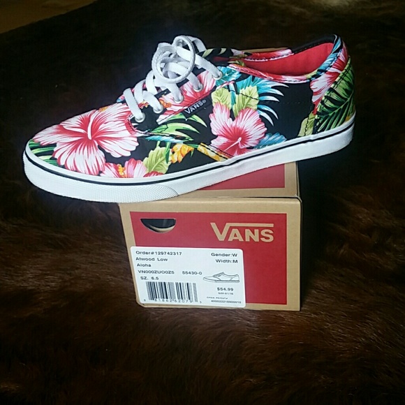 vans flower sneakers